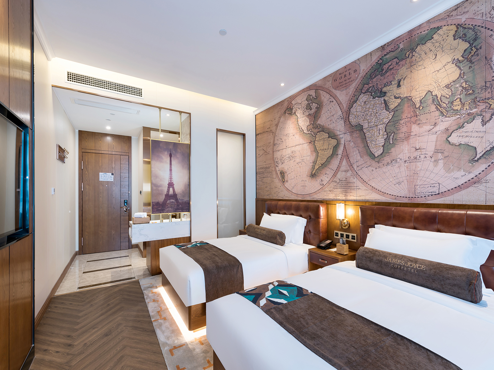 啡凡城景双床房（芝华士沙发+可投屏电视）