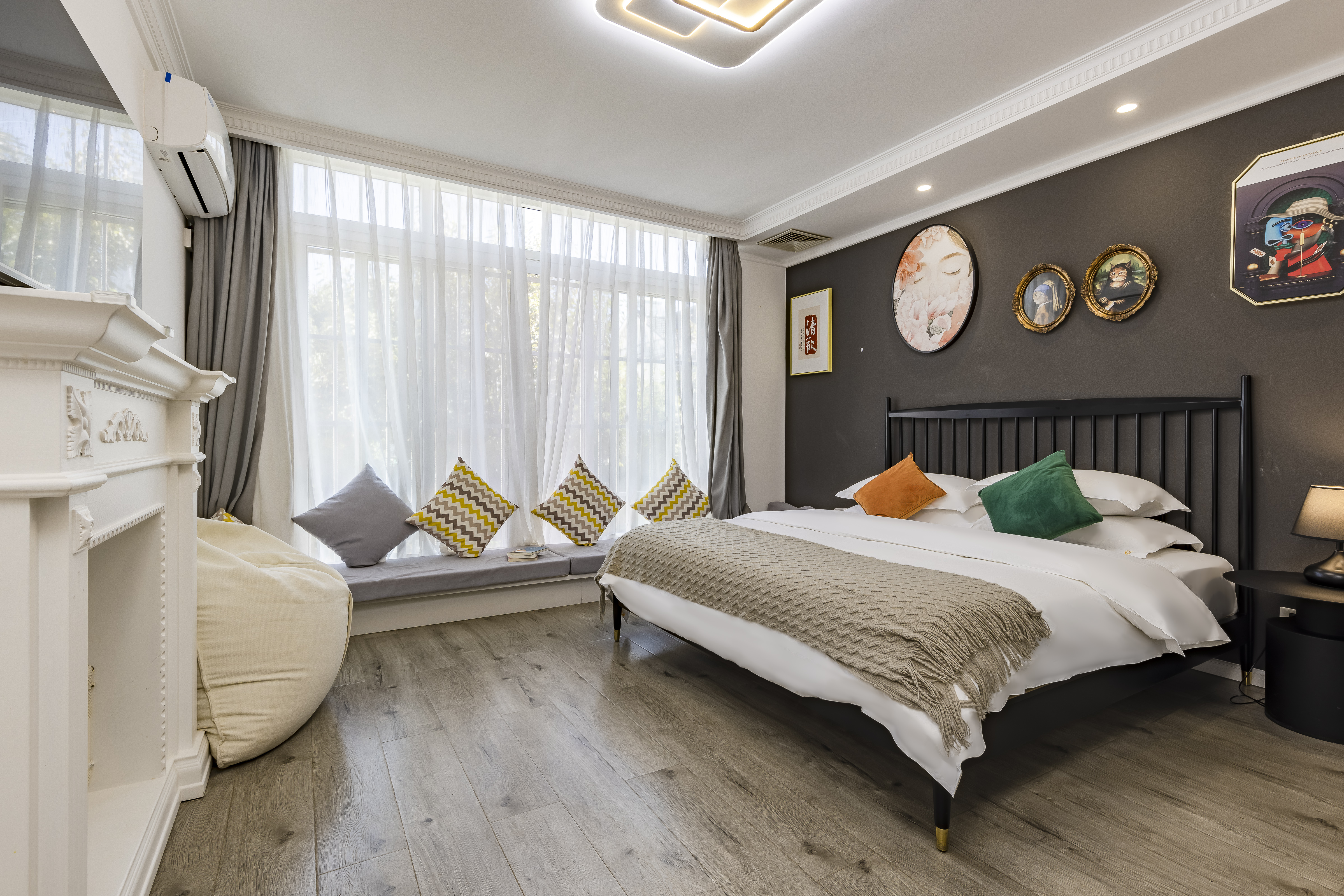 画境·轻奢大床房（全景玻璃|小壁炉）