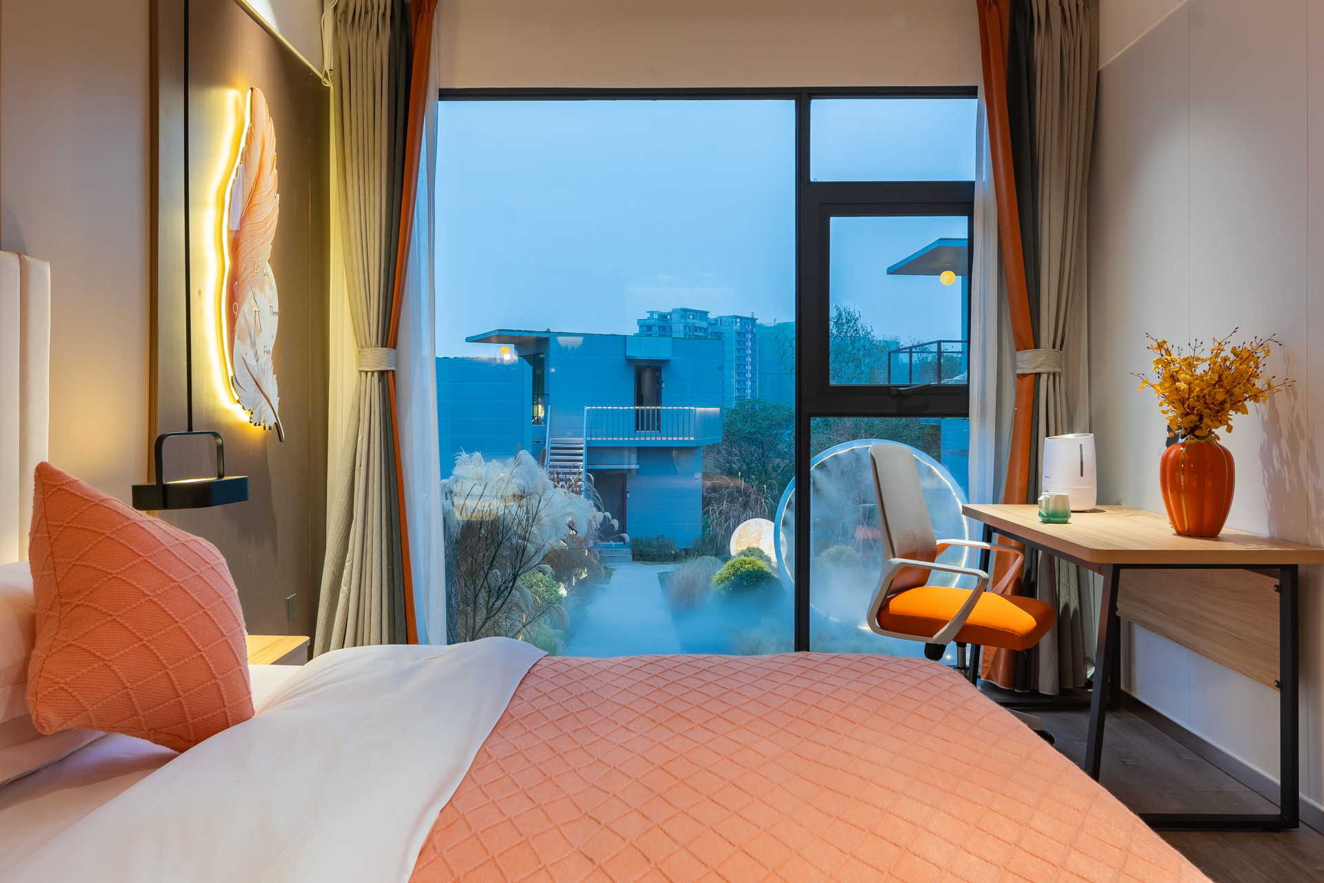 玉蝶·唯美大床房（空调-网红打卡-山野景观--棋牌娱乐）