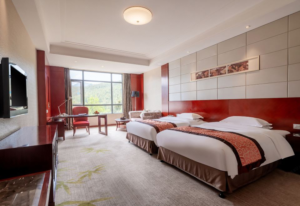 Yixing Bamboos International Conference CenterLake Listening Twin Room - Live By The Mountains And Waters, Enjoy The Scenic Beauty Of The Lake And Mountains.