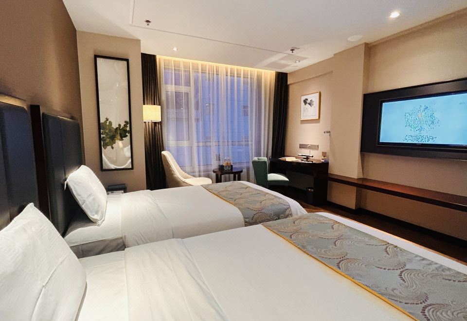 良朋精品雙床房（小冰箱+中式茶具+多款枕頭）