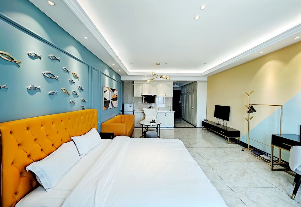 轻奢简约大床房-洗衣机+冰箱+高速吹风机