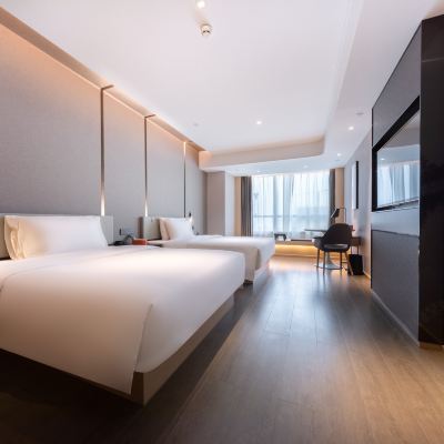 高級雙床房（裸棉床品+投屏電視+超寬雙床） 佛山順德歡樂海岸亞朵飯店優惠