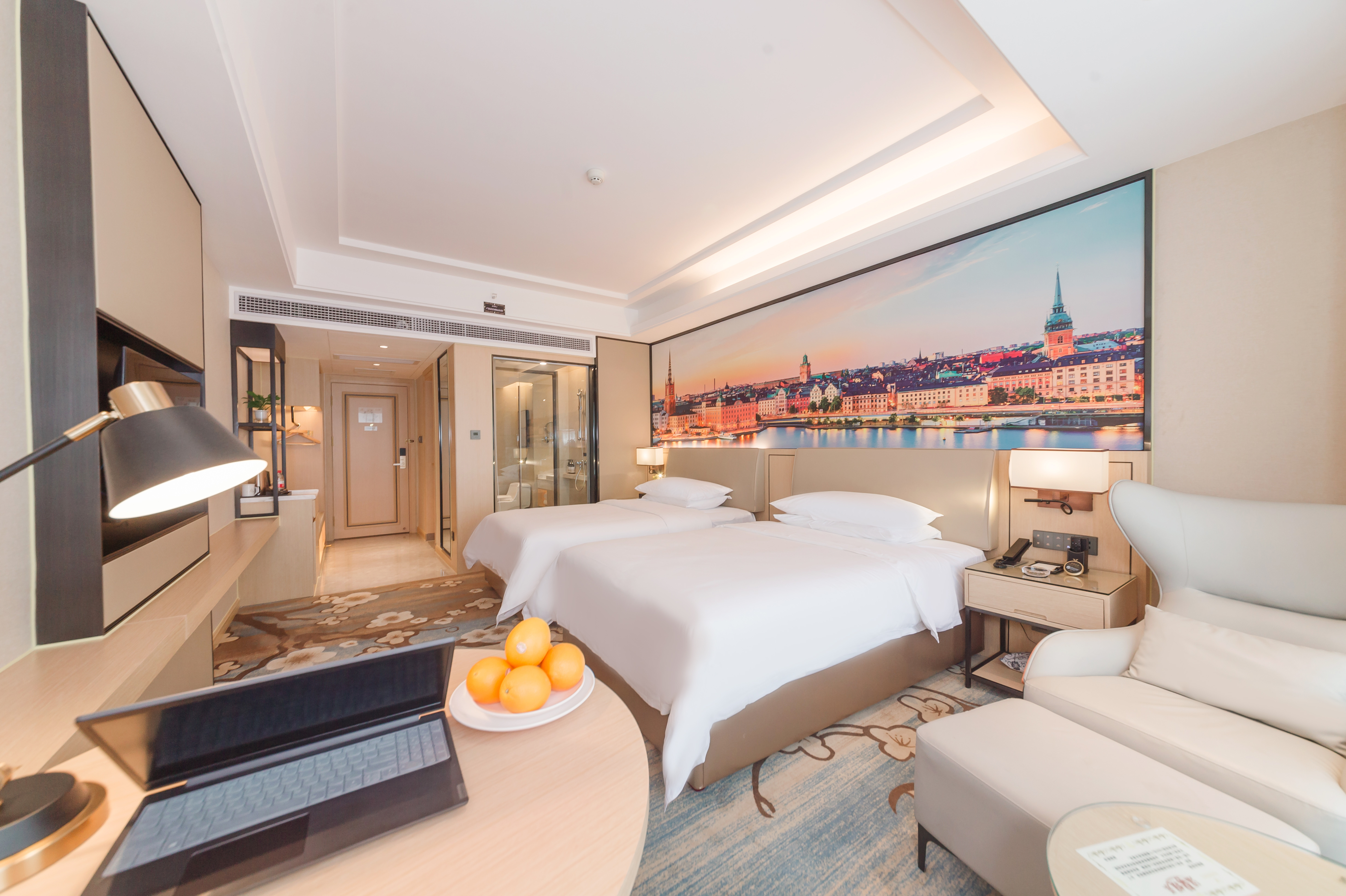 雅致|豪华双床房【智能客控&城市景观】