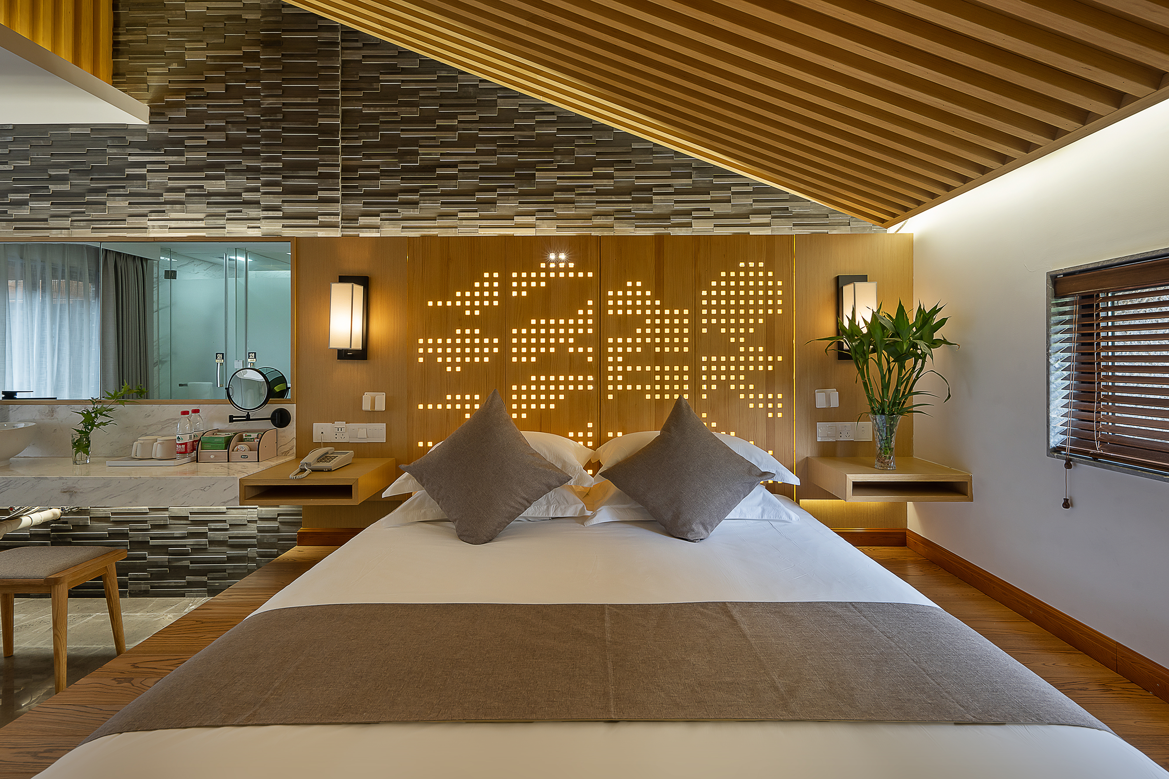 禅意榻榻米·茶室大床套房·按摩浴缸