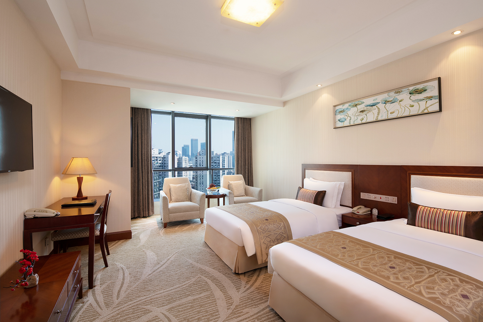 豪华空气清新双床房