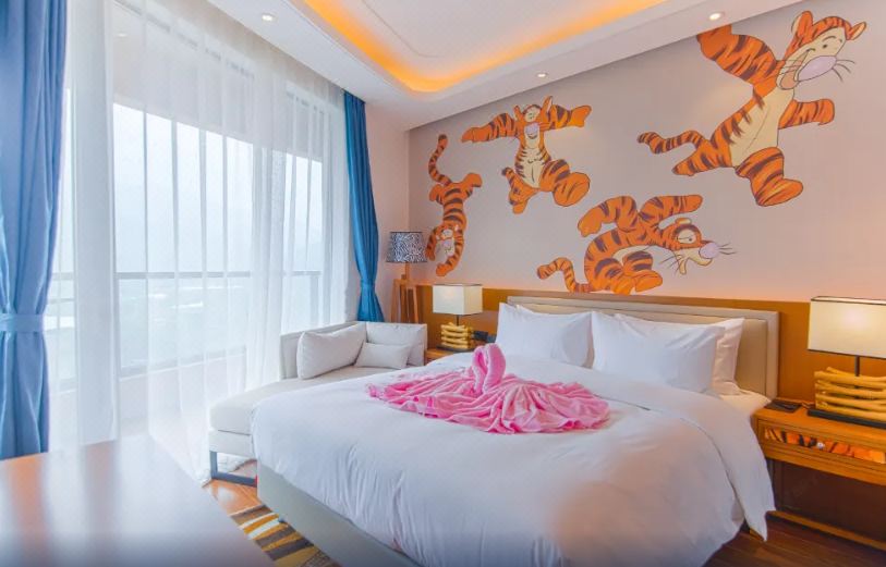 動物景觀大床房（房間直麪動物園）