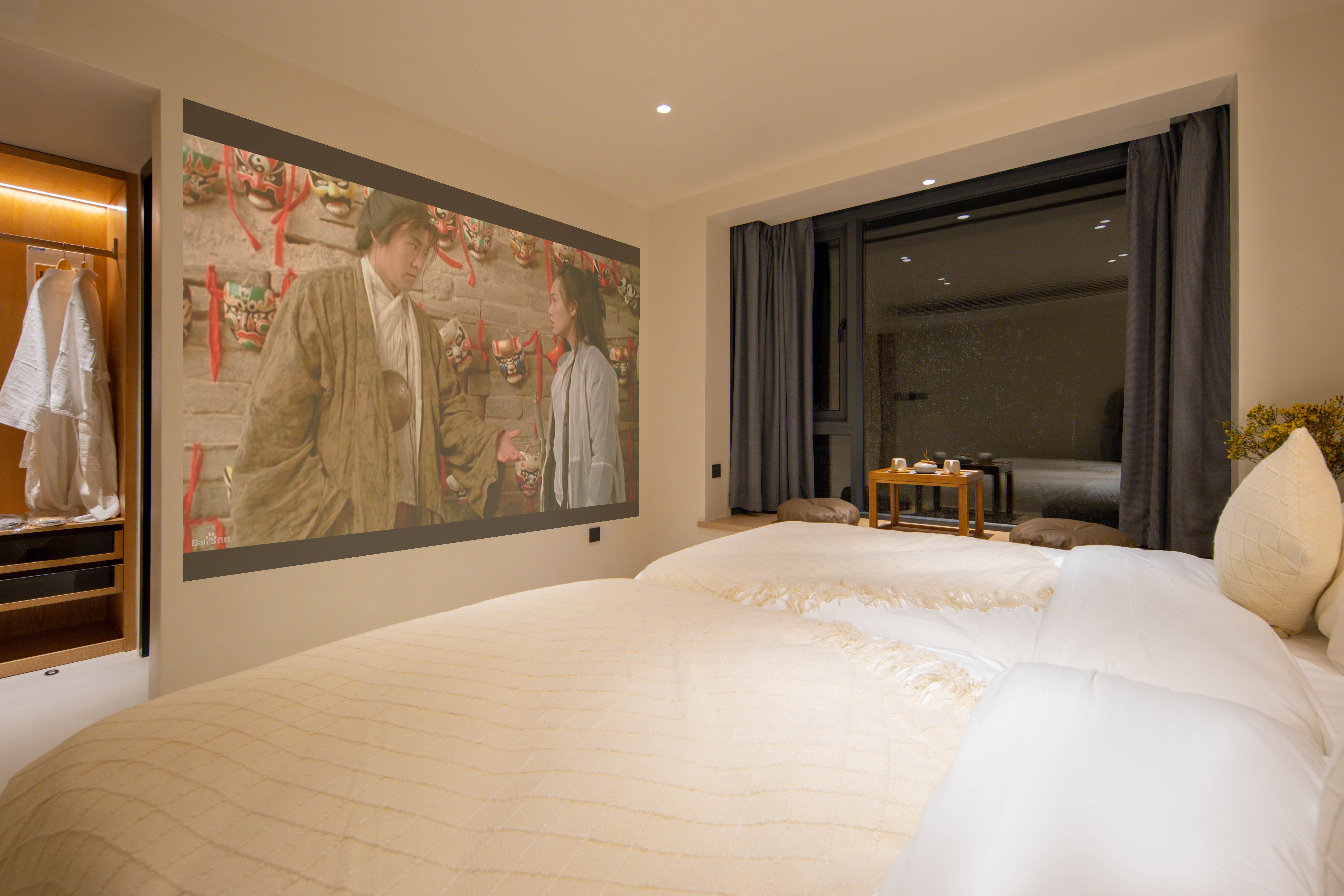 望川·观景双床房+巨幕投影+品茶坐榻+全屋智能客控