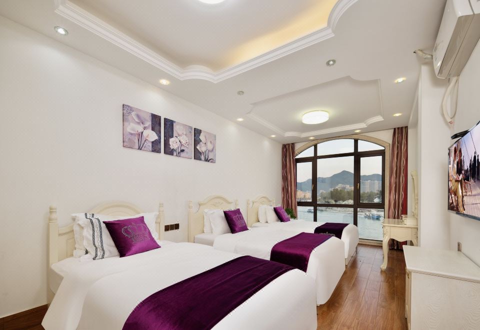 一線海景·相濡以沫10房歐美風轟趴別墅丨私家花園泳池+燒烤+會議室+KTV+自動麻將