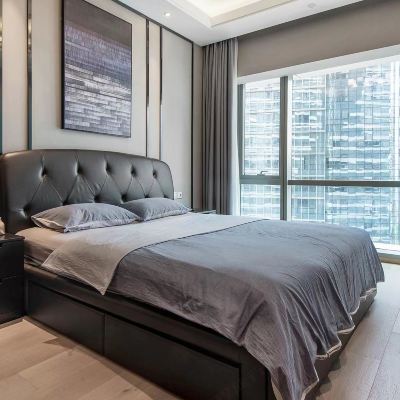 湖景大床房（湖景+中央空調+落地窗+洗烘機+冰箱） 蘇州畔湖傾城酒店公寓優惠