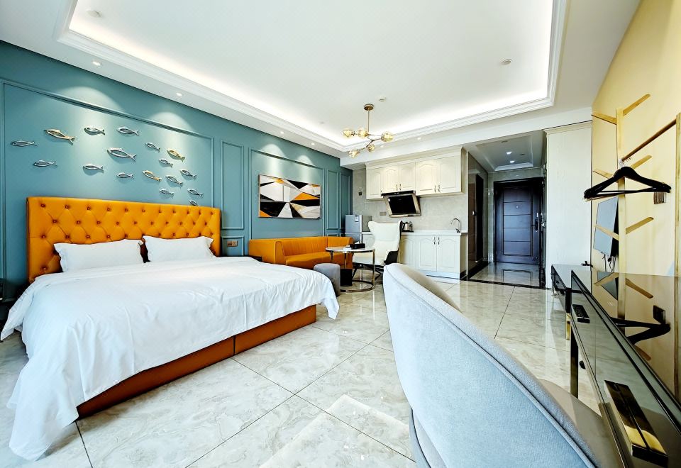 轻奢简约大床房-洗衣机+冰箱+高速吹风机