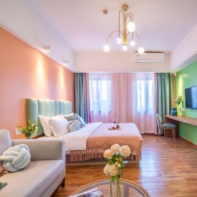 清新大床房-粉色甜夢繫 蔓菲公寓（佛山祖廟店）優惠