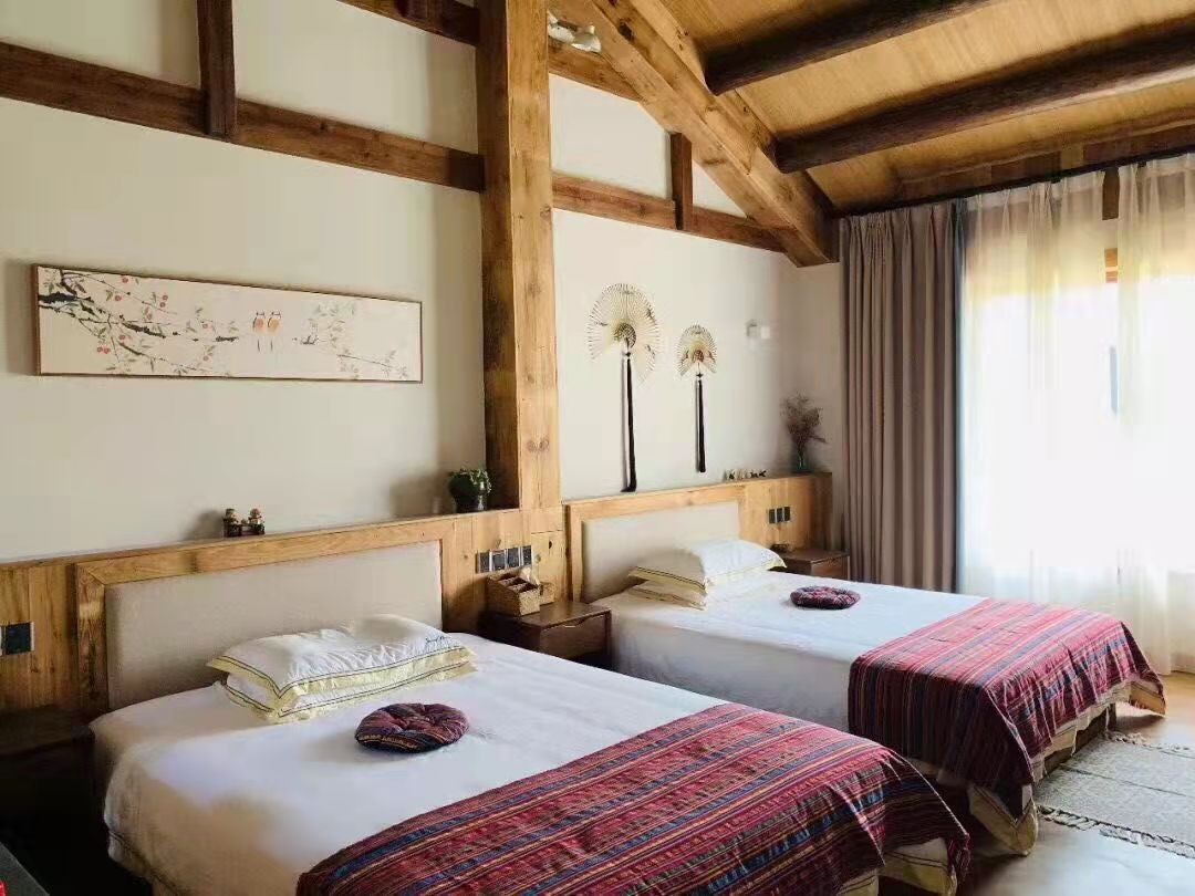 竹影双床房+山景+乳胶床垫+地暖