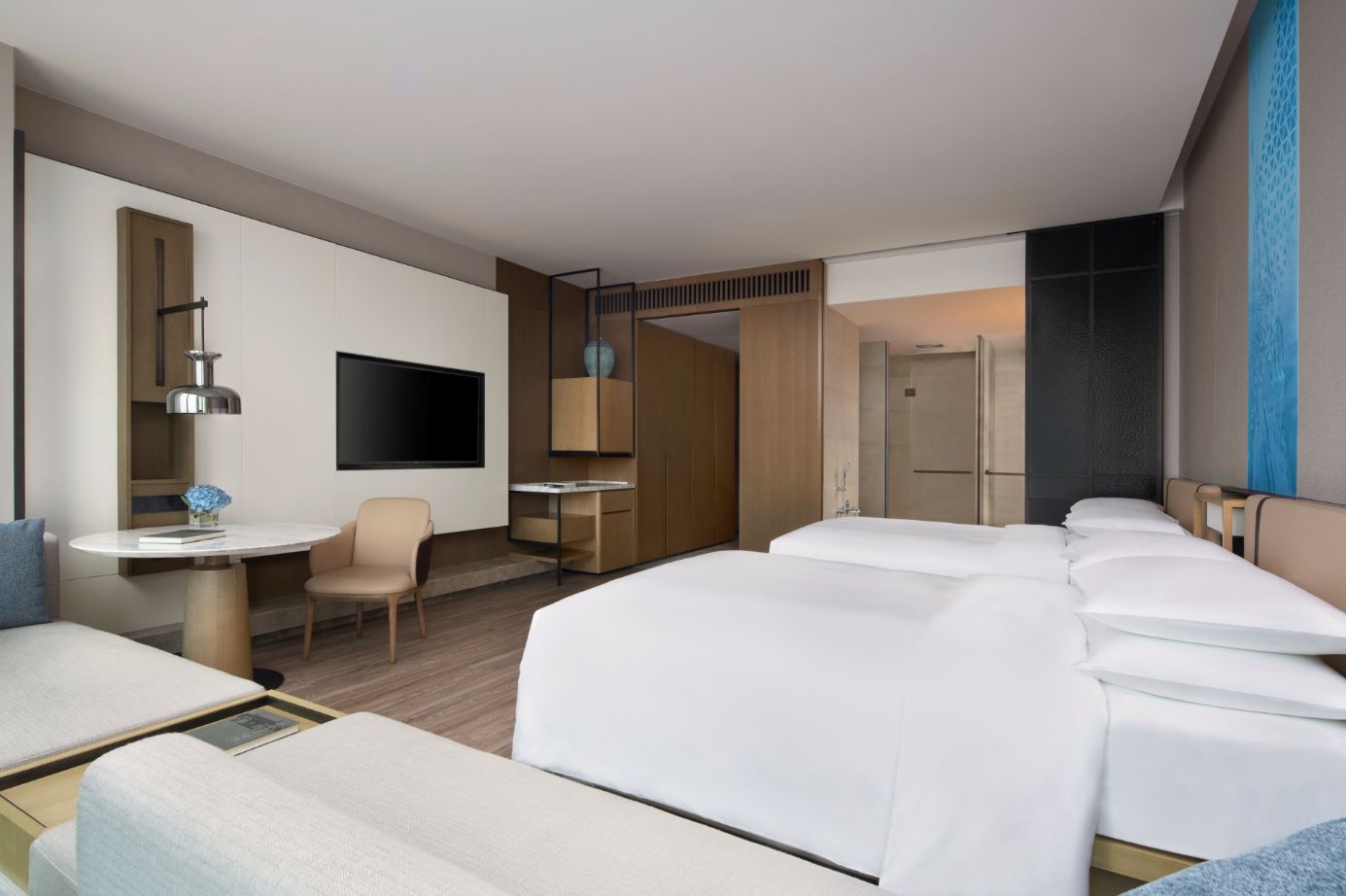 Jinhua Marriott Hotel豪華江河景觀雙床客房