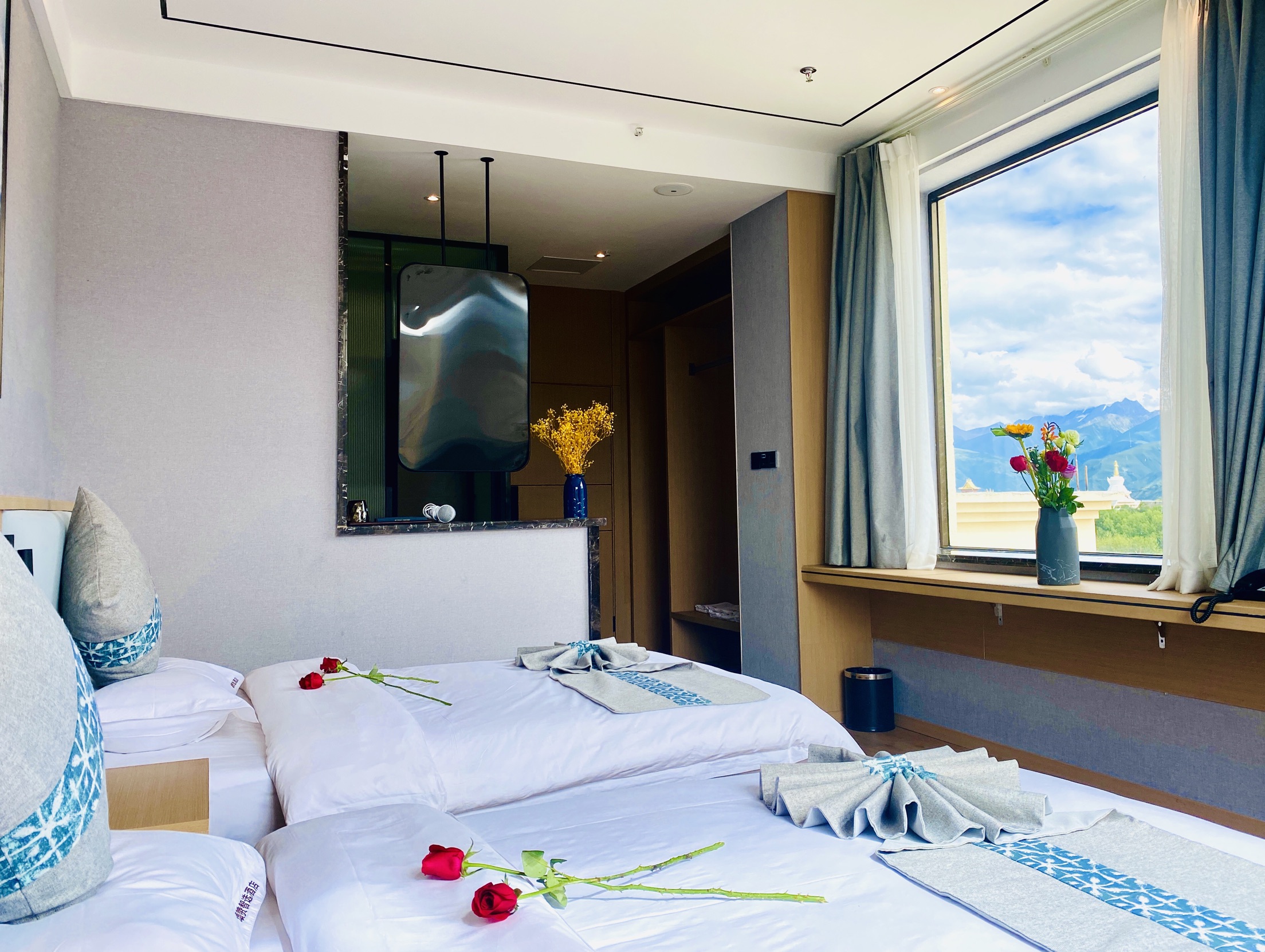 卓达雪山·观景双床房（恒温地暖）