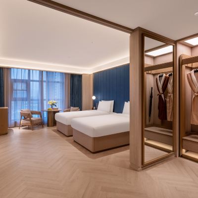 商務雙床房（小冰箱+加濕器+香薰晶石+香凡羅蒂洗護） 桔子水晶蘭州西站中天健廣場飯店優惠