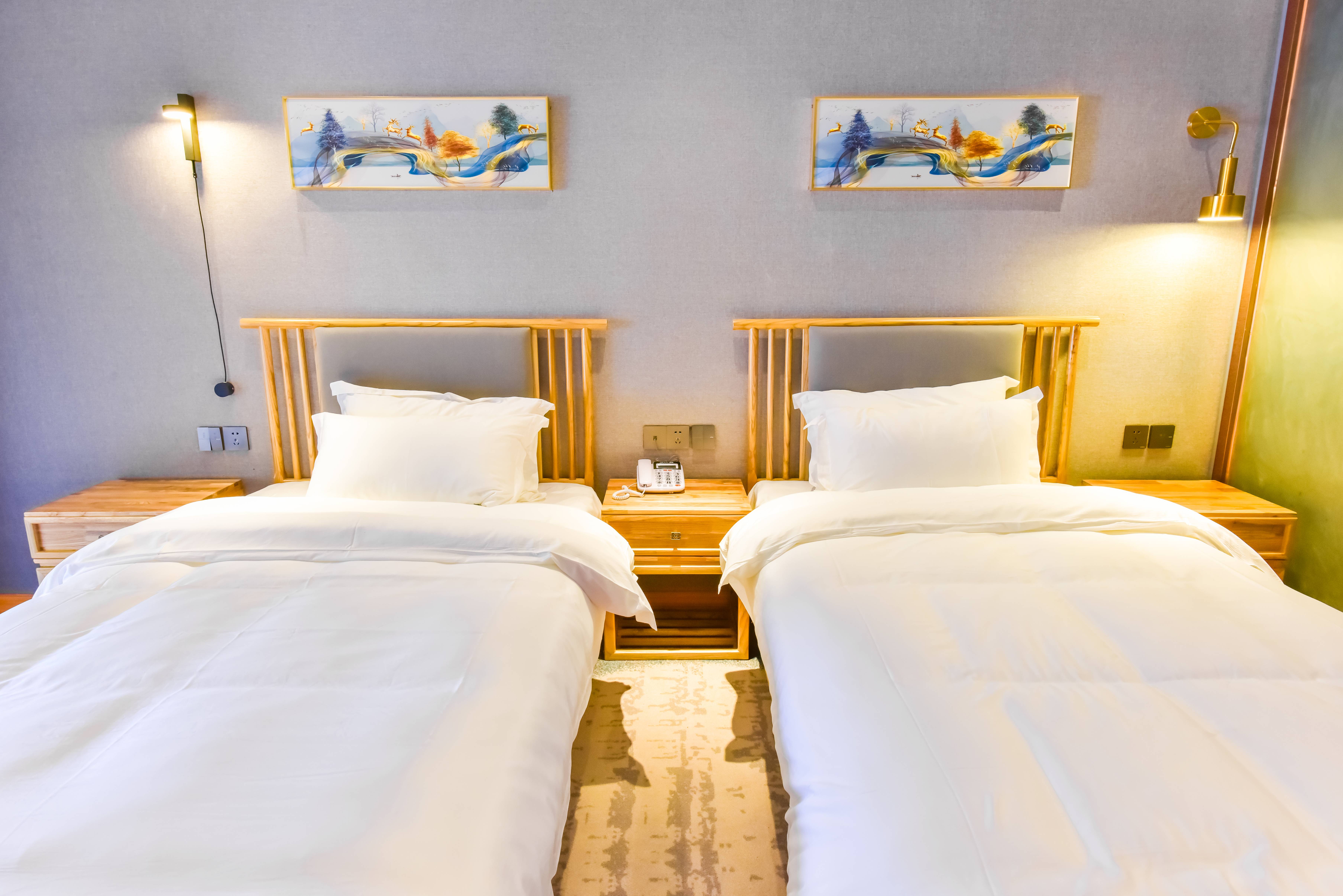 PLC丨惊蛰寻芳·豪华双床房【风情园夜景+超大露台】