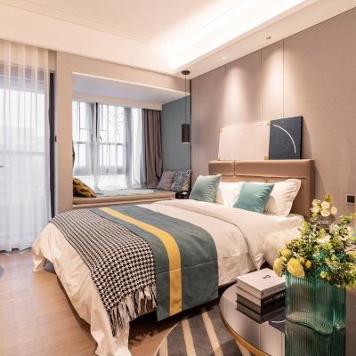 高樓林立城景大床房（城景+陽台+洗烘一體機） 錦鯉公寓（深圳南山前海店）優惠