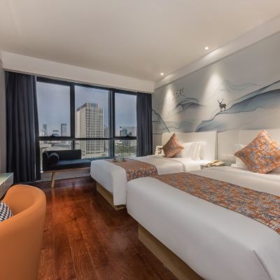 豪華雙床房 蘇州金雞湖博覽中心瑞貝庭公寓飯店優惠