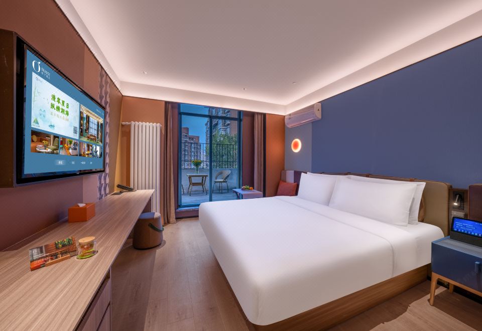 Orange Hotel (Tianjin Wudao Xiawafang Branch)Sunshine Room (Double Bed) (Terrace)