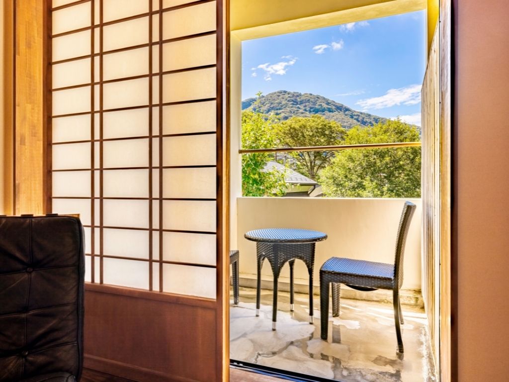 Sengokuhara Shinanoki Ichinoyu附楼高级日式双床房（带露天浴池）