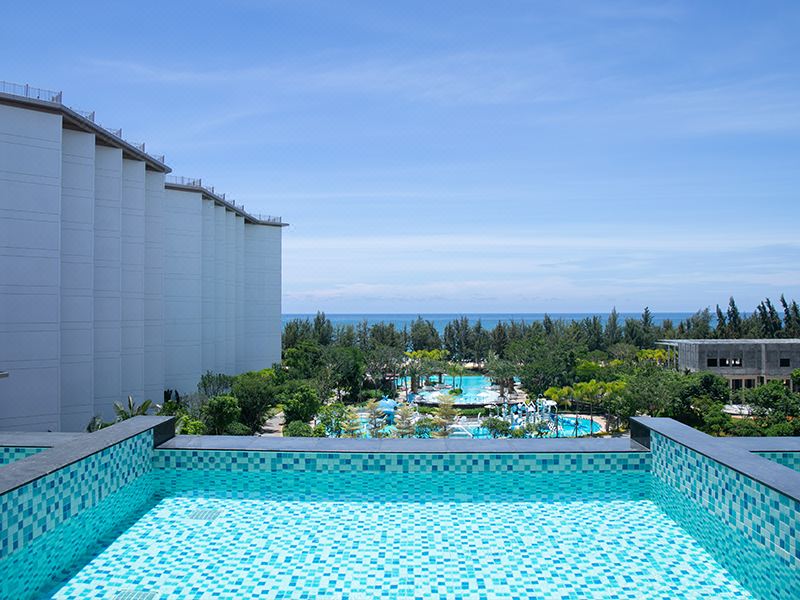Vaperse Hainan Clear Water BaySky Pool Oceanfront Room-Twin Bed