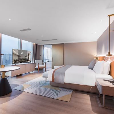 雲端全景套房（270°俯瞰高空景觀+膠囊咖啡機+浴缸） 武漢漢口金融中心美侖飯店優惠