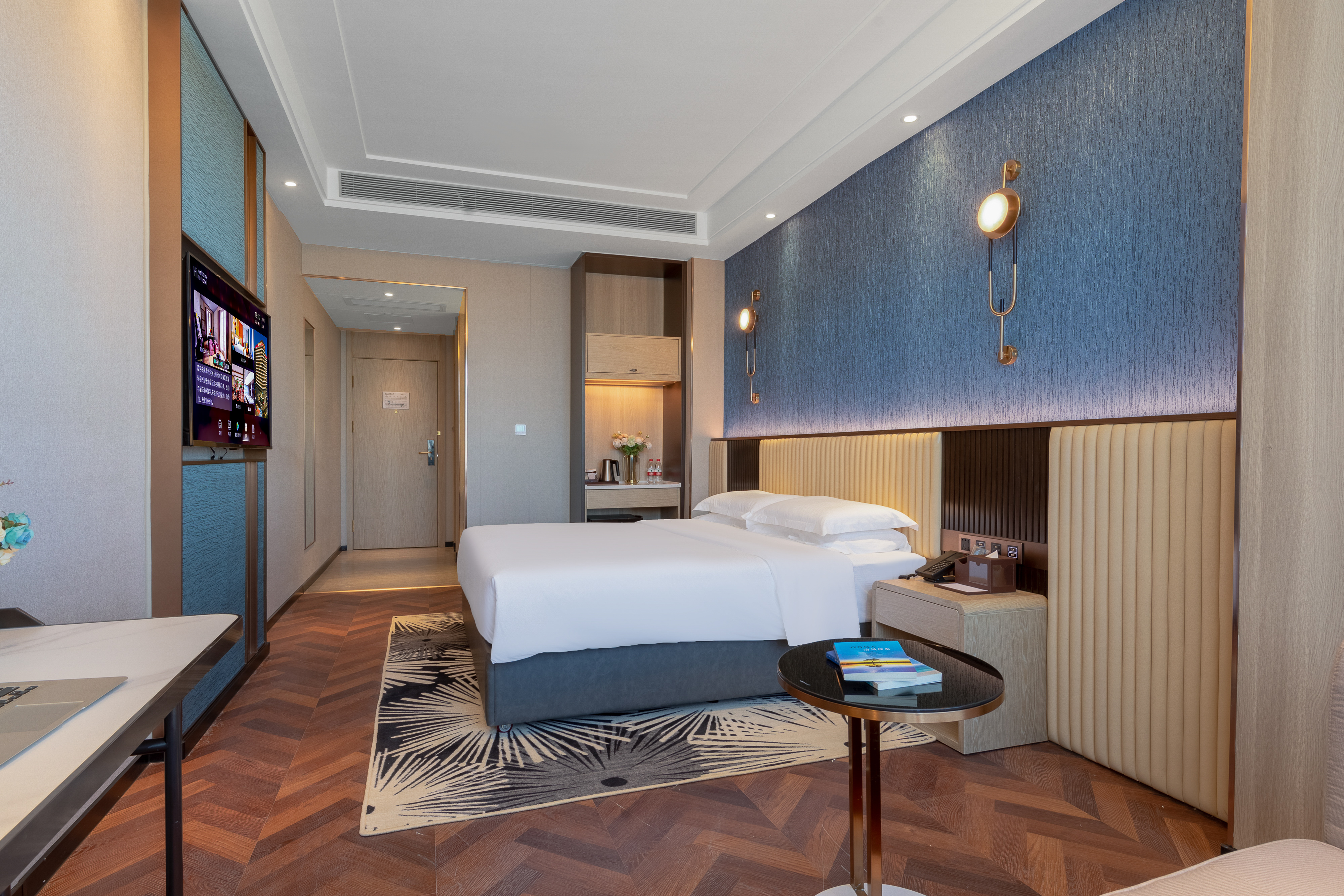 精致商务房（智能马桶-小冰箱-裸棉寝具-城市景观）