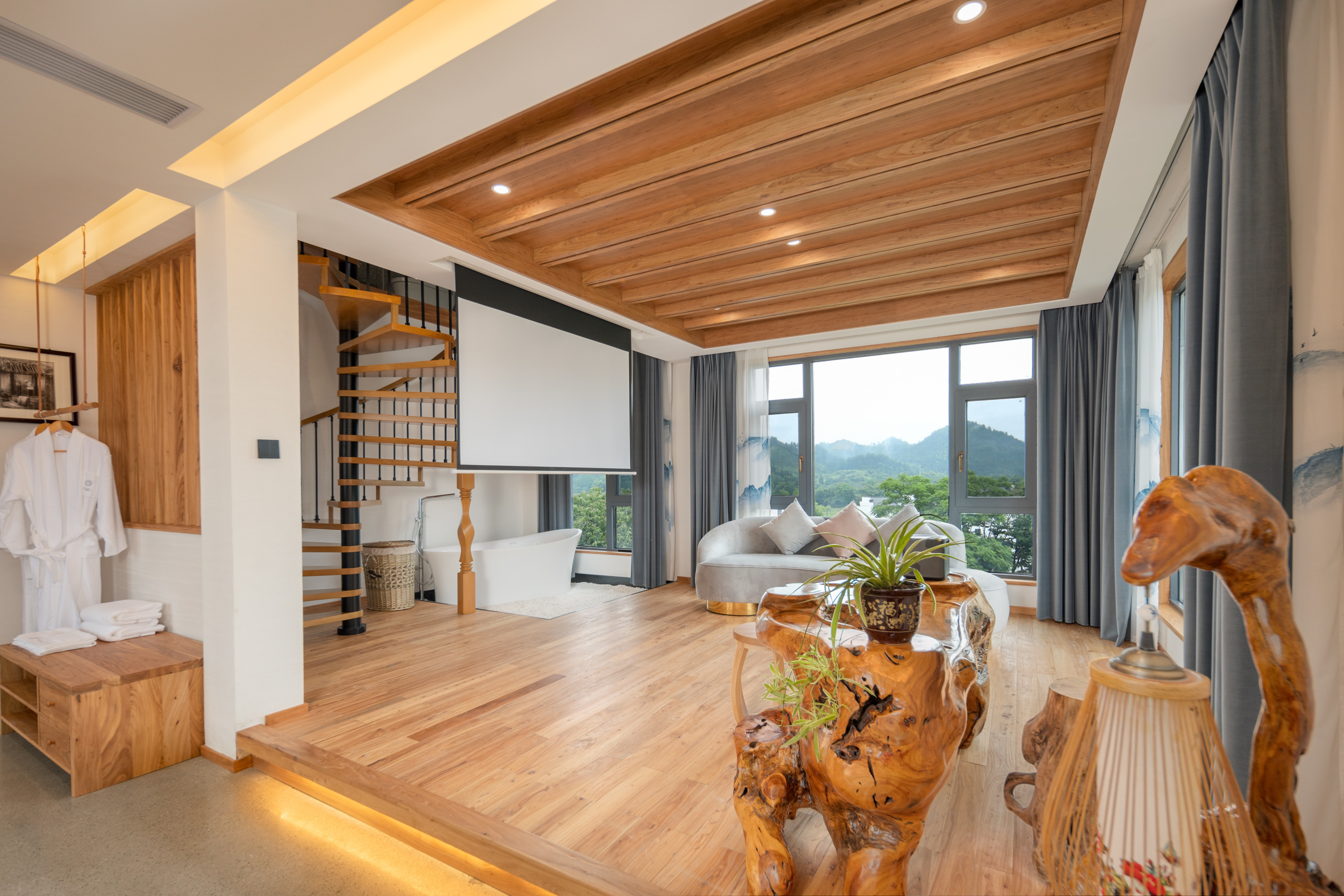 LOFT星空投影三床房·全屋智能·超大浴缸·巨幕幕布