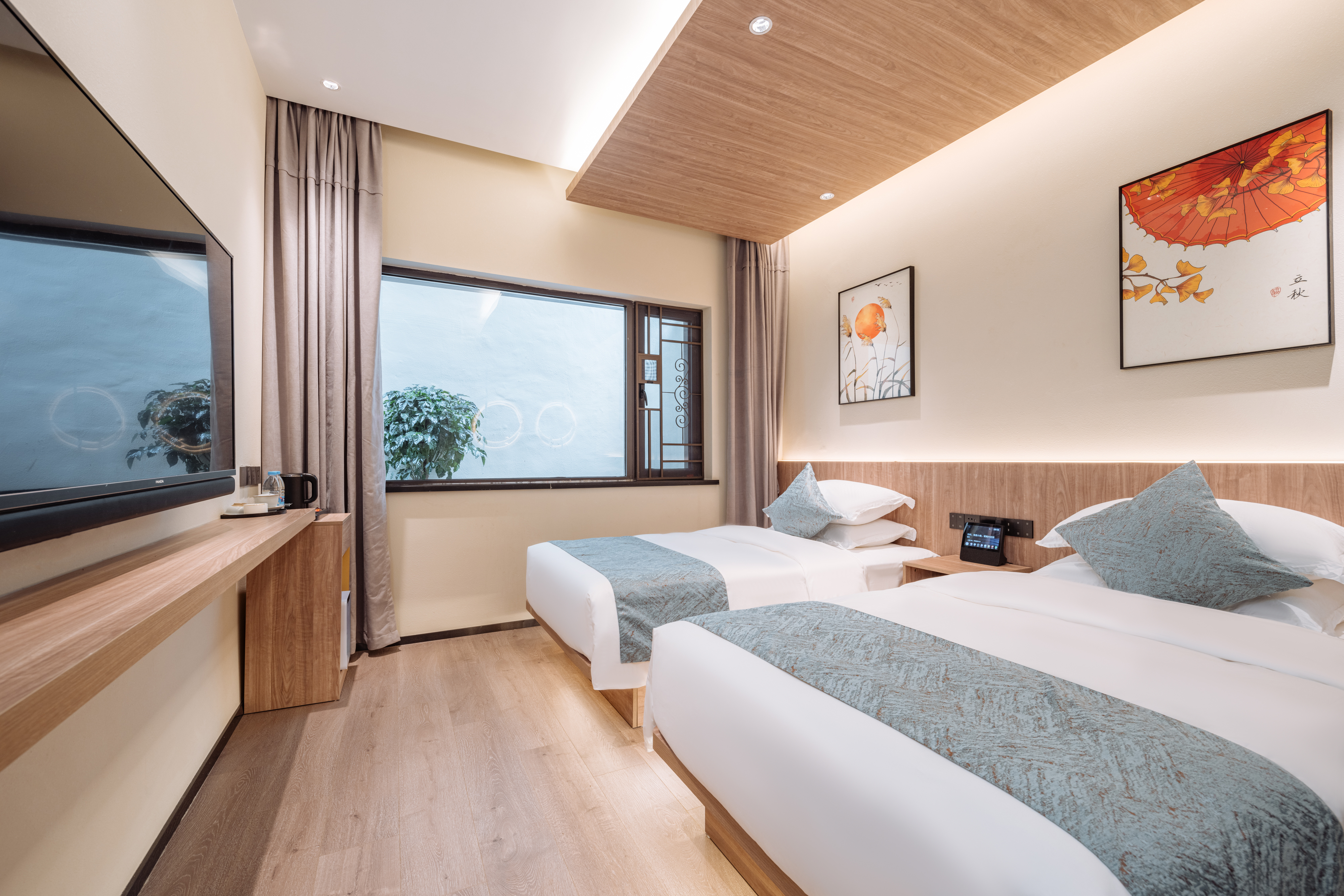 禅悦双床房（中央空调+智能客控+品茶茶具）