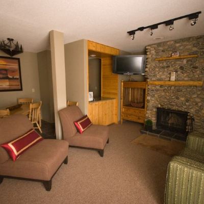 Two Bedroom Residential Suite with Kitchen and Fireplace