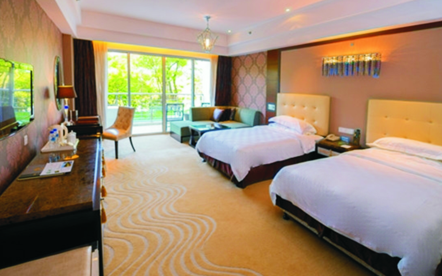 5号楼?园林双床房【落地窗+乾湿分离+舒适睡眠】