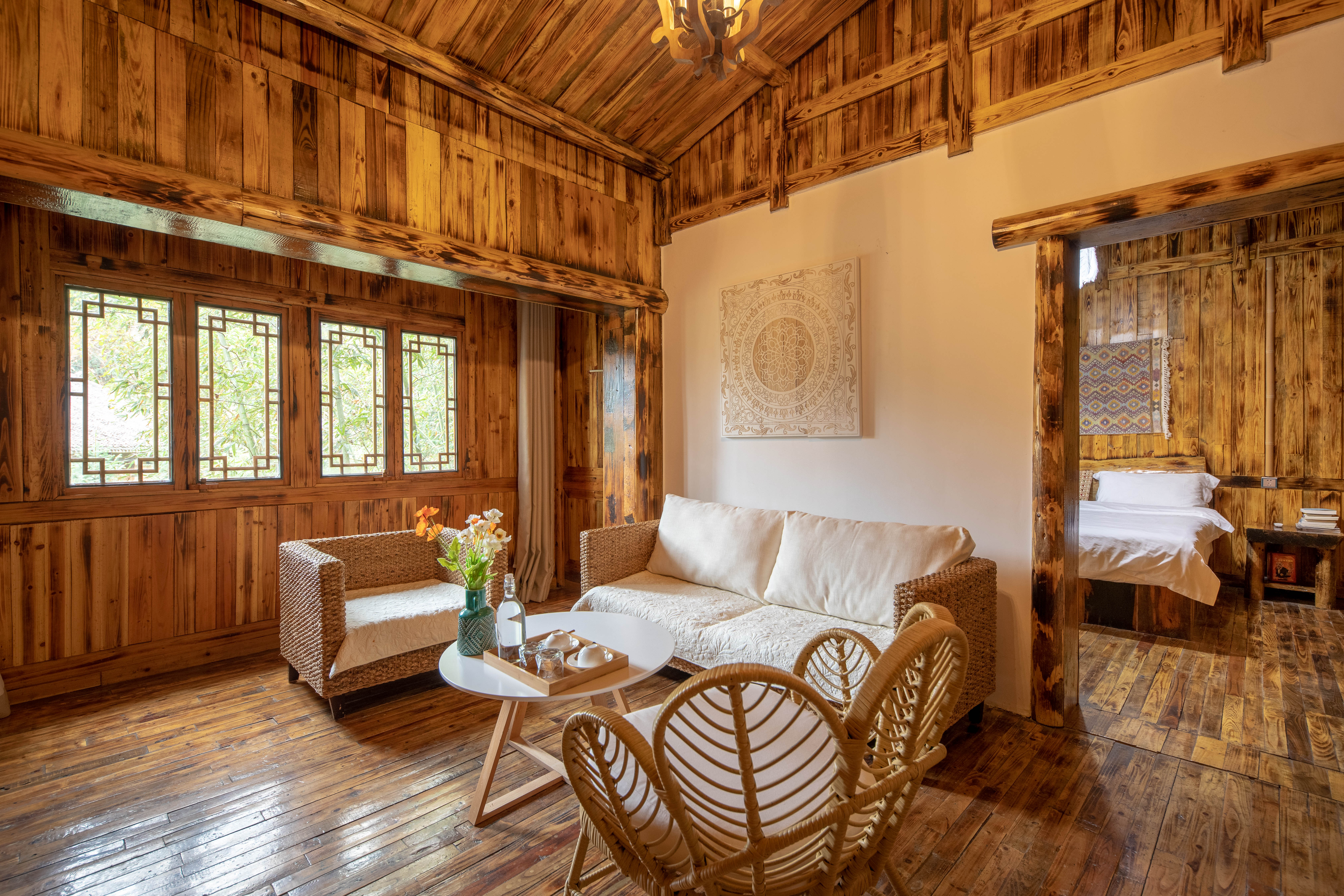 月亮別墅套房+獨棟輕奢+180度觀景