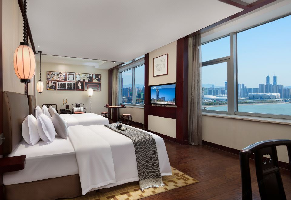 江景棋文化主题双床房