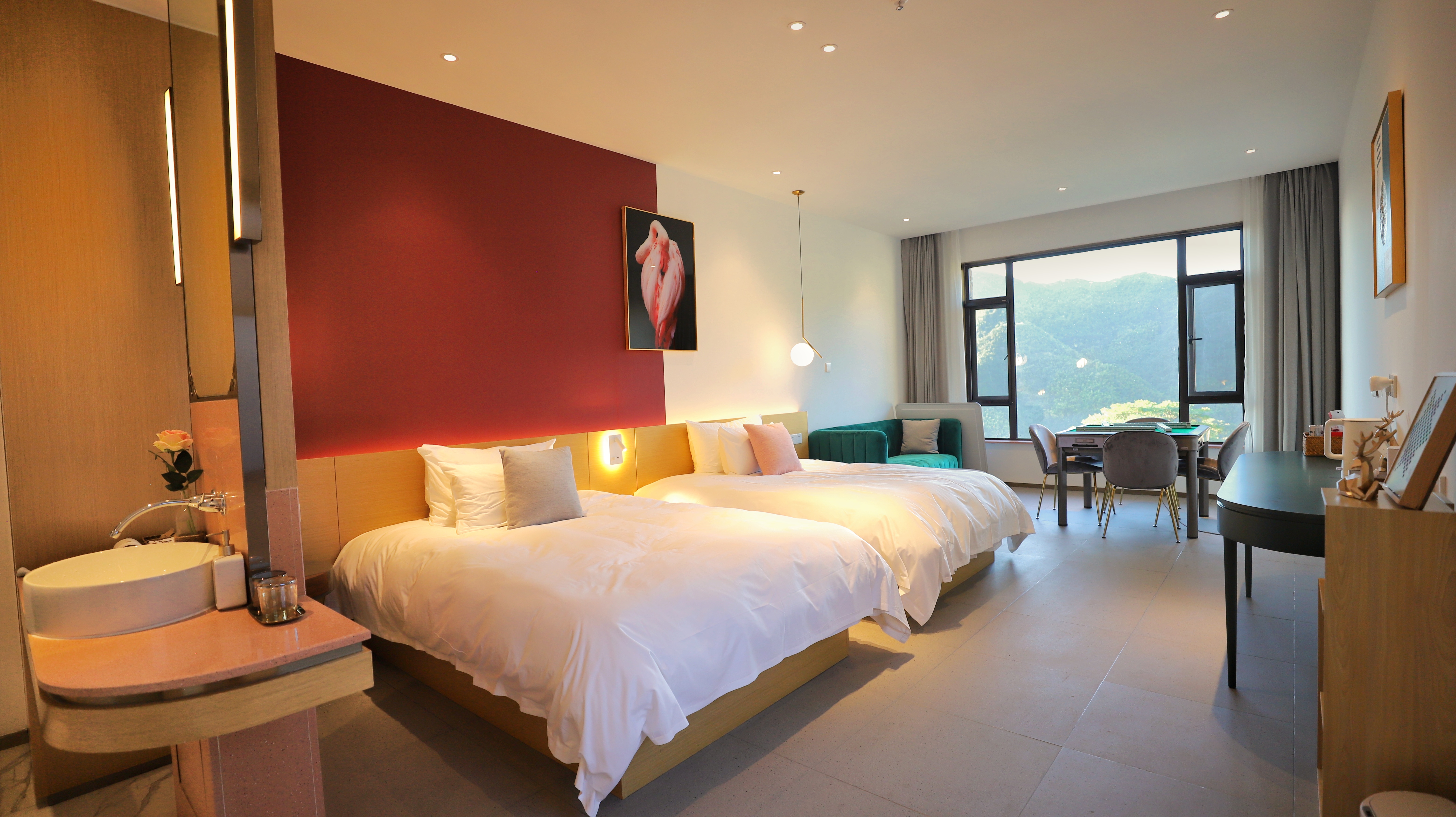 山景棋牌双床房