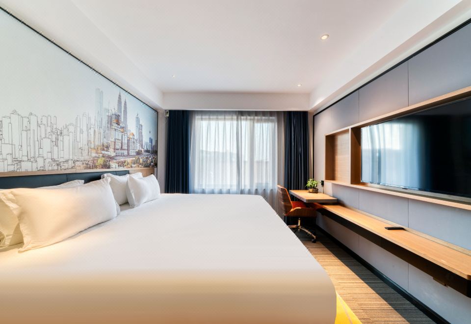 滚来滚去超大床房（零压床垫+洗PP智能马桶+手机投屏）