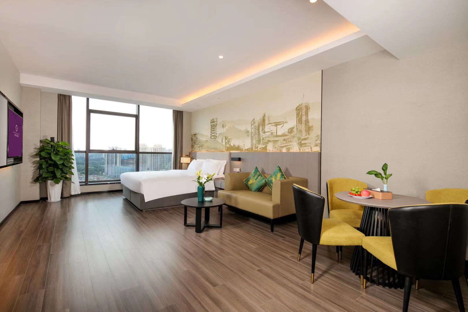 高层零压大床房（梦百合零压床垫+智能客控+全自动洗衣机