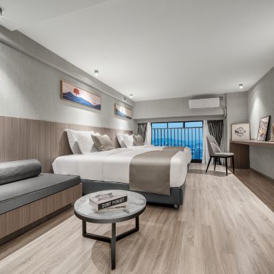 高級雙床複式套房-高層夜景「大客廳」廚房|洗衣機|冰箱 瑞濤服務式公寓（佛山順德清暉園店）優惠