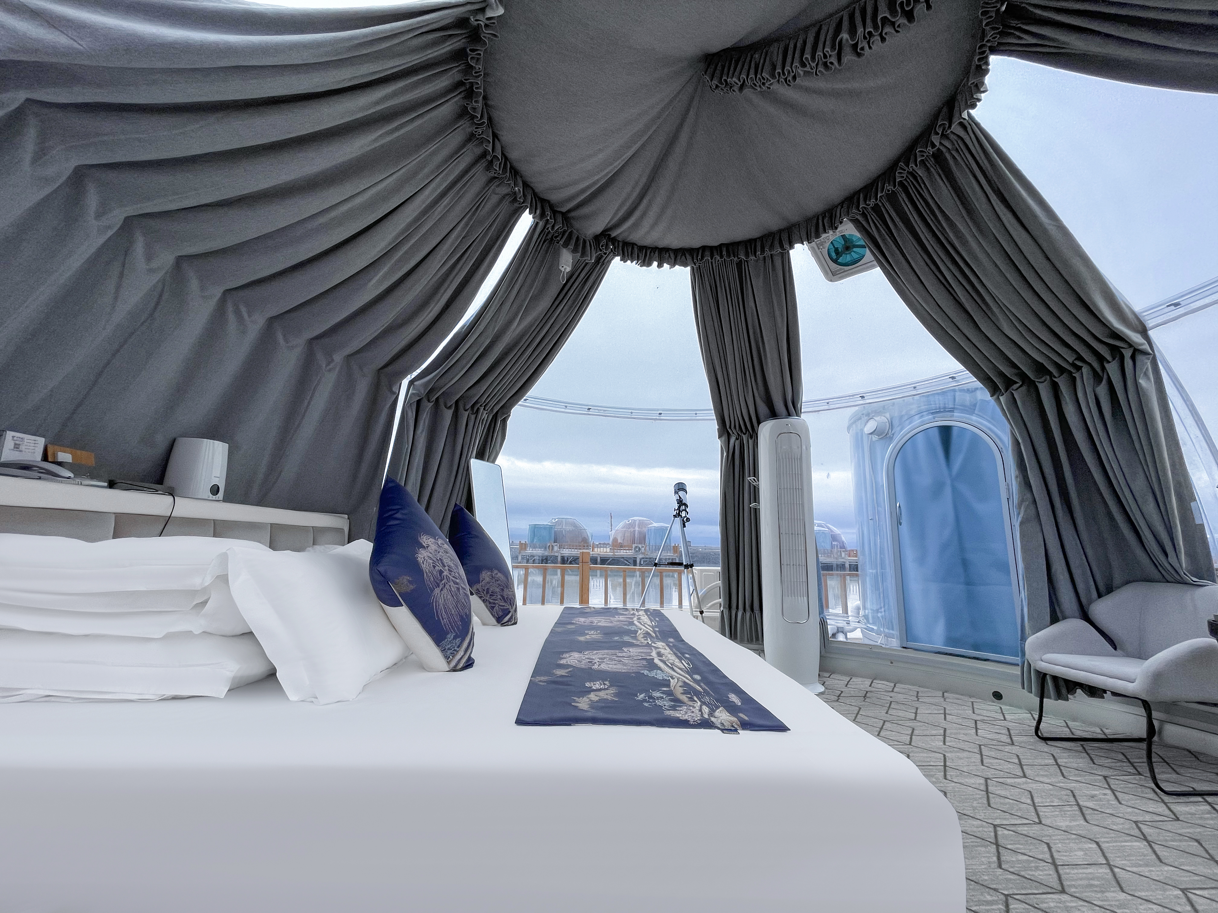 星河枕梦|泡泡屋大床房-透明星空顶+观景望远镜