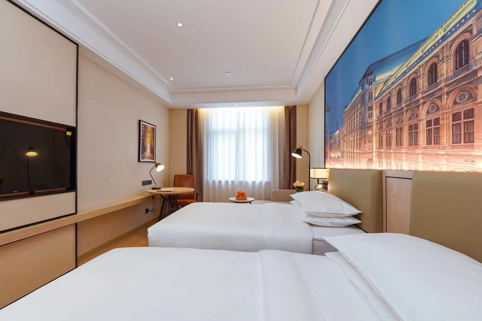 雅致|豪华双床房【智能客控&城市景观】