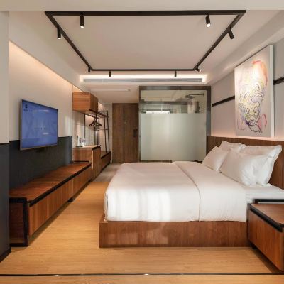 一張床XL（智能客控+城景落地窗+BLUGMAN藍牙音箱） ZMAX HOTELS（佛山祖廟創意產業園店）優惠