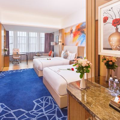 高端精品雙床房（全智能語音控制+舒適大空間） 財富現代國際飯店（東莞寮步萬潤廣場店）優惠