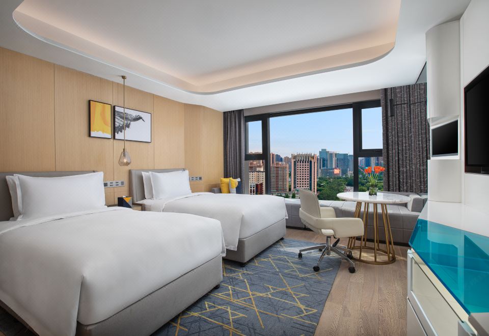 高级双床房-落地窗畔，揽景无忧