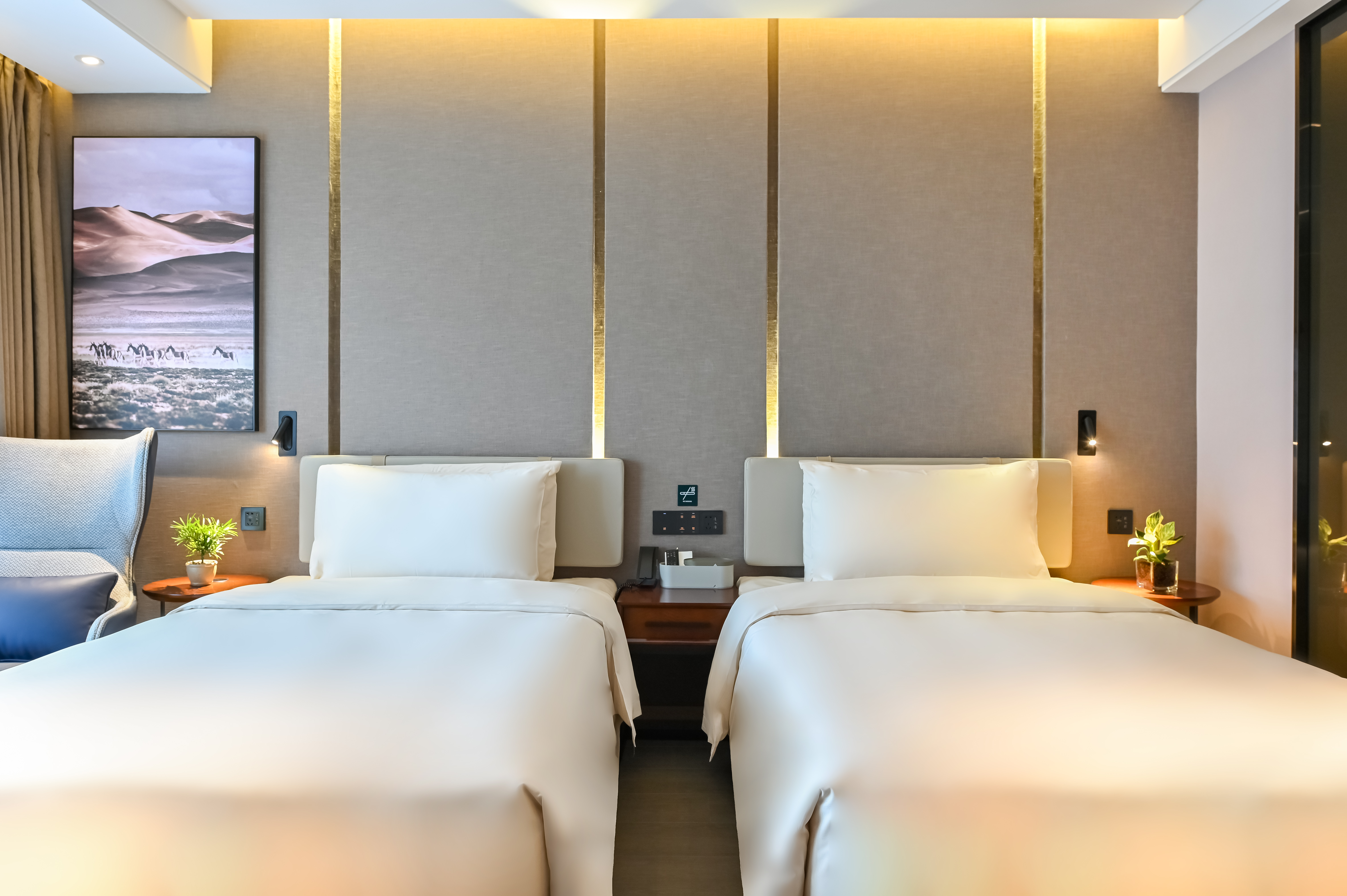 高级双床房（普兰特床垫+裸棉床品+亚朵记忆枕+手机投屏）