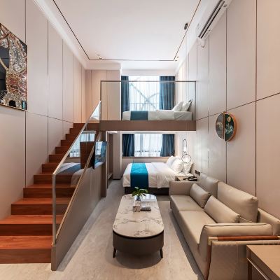 複式房（新風系統+飯店提供自助洗衣房） 萊卡登飯店（深圳福田口岸沙尾地鐵站店）優惠