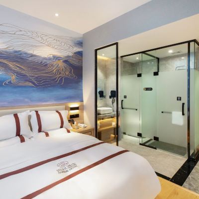 拾趣·舒眠大床房（深睡天然乳膠床墊+新疆長絨棉親膚布草+輕奢智能觸摸鏡） 拾然酒店（麗江古城南門木府店）優惠