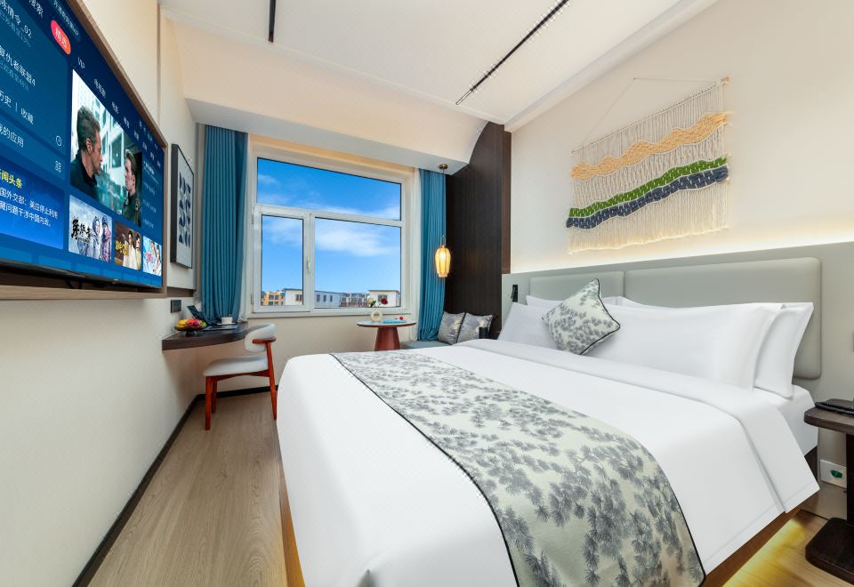 安睡舒眠大床房（品質乳膠床墊+懶人電動窗簾）