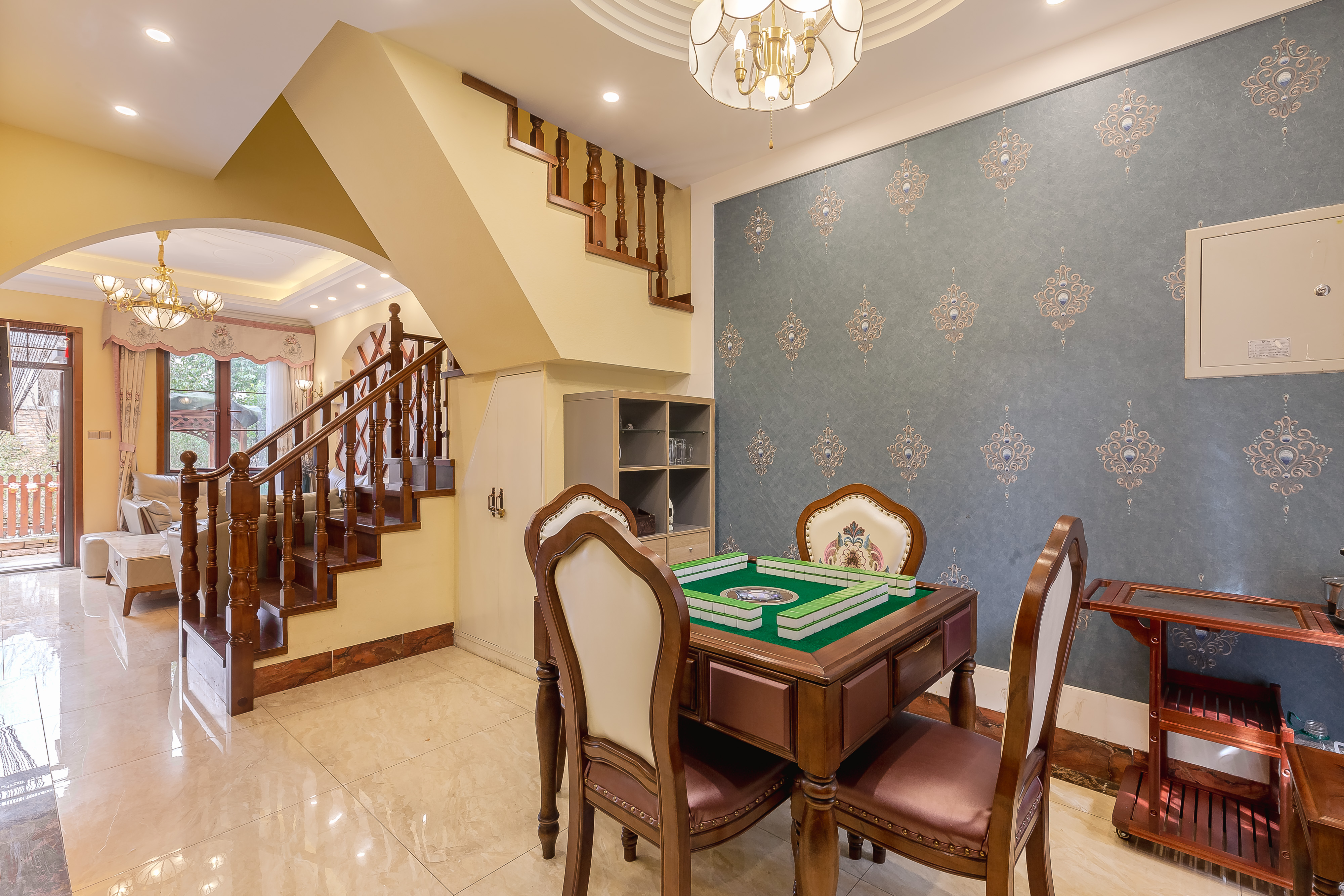 赏月.家庭4房别墅+机麻+厨房+冰箱+花园+烧烤