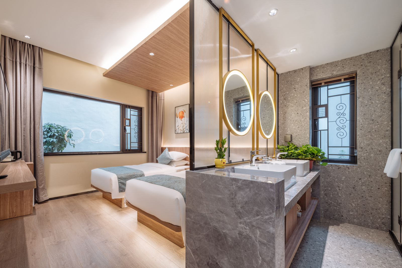 禅悦双床房（中央空调+智能客控+品茶茶具）