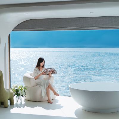 攬月·180度全景至尊大床房 大理聽花島海景花園美宿優惠